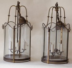 Pair of Louis XVI style lanterns early XX