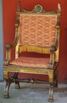 Golden Wooden Throne Circa 1880 Eugne Dienst